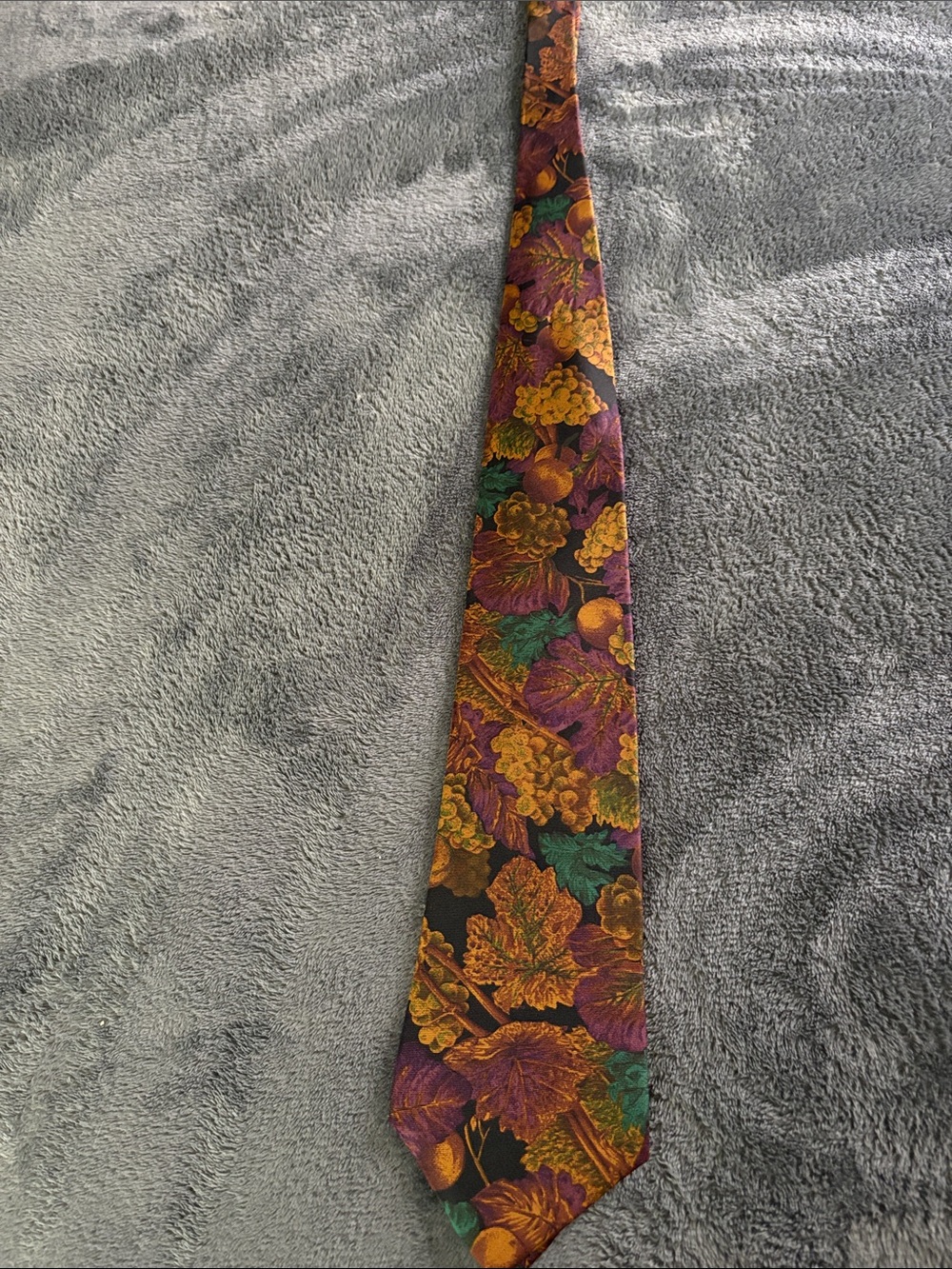Halston Heritage Purple, Gold and Green Floral Tie